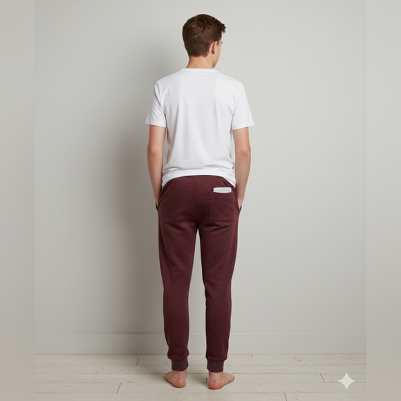 NBA Boys Burgundy Red Jogger Sweatpants Size Large (14/16) EUC 🐈 - Picture 6 of 8